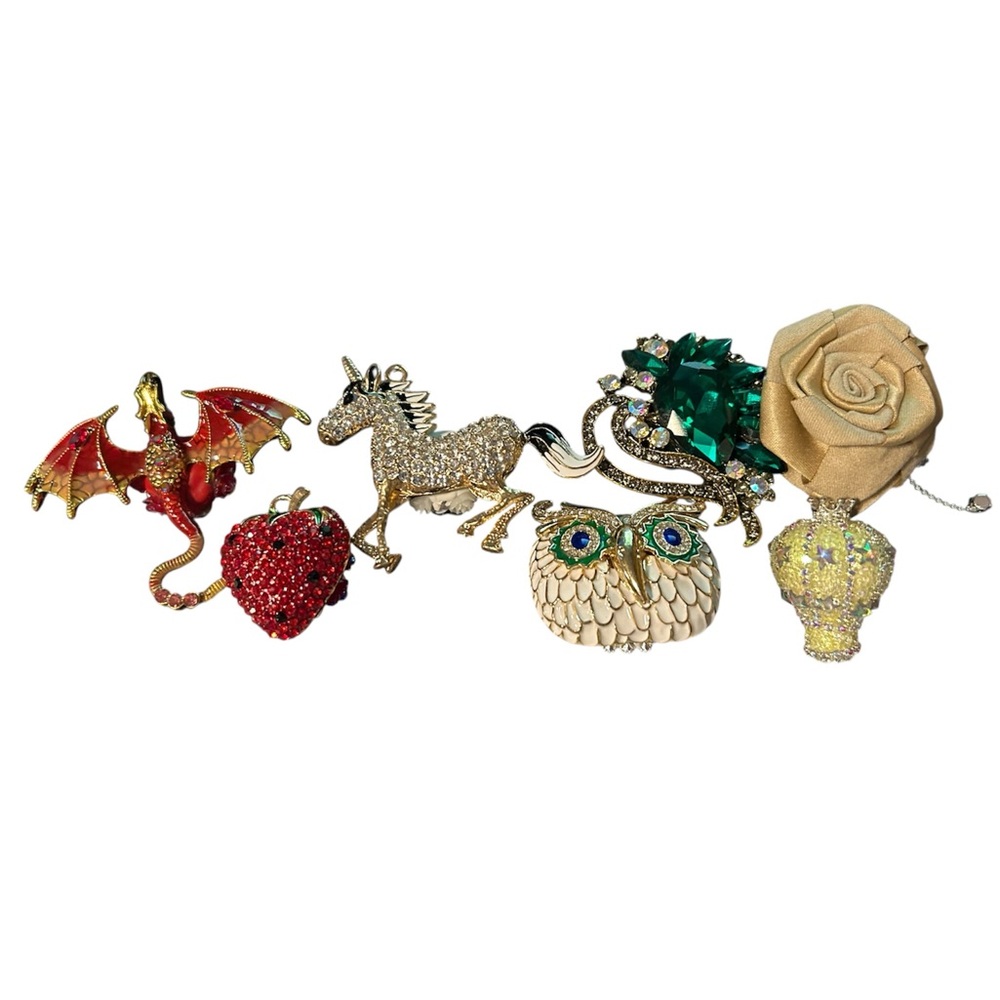 Colorful handmade focal bead Set with Dragon, Unicorn, and Owl